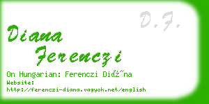 diana ferenczi business card
